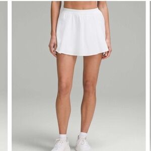 NWT Lululemon Narrow Waistband Tennis Skirt Size 6 White Swift Luxtreme W8AL7S